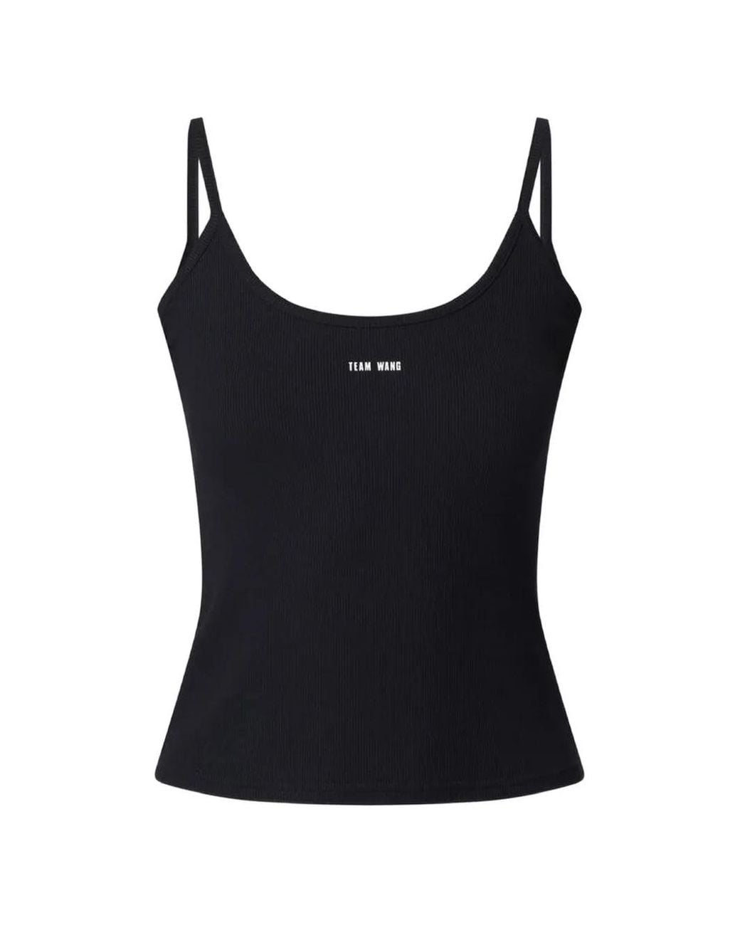 TEAM WANG design Black Original 1 Eyelet-Embellished Ribbed Vest for men