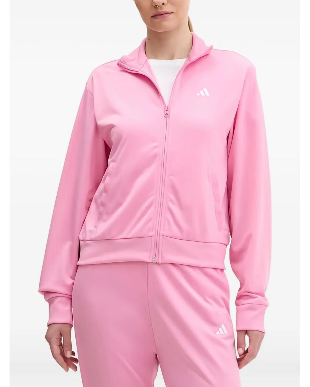 Adidas Pink Zip Logo Tracksuit