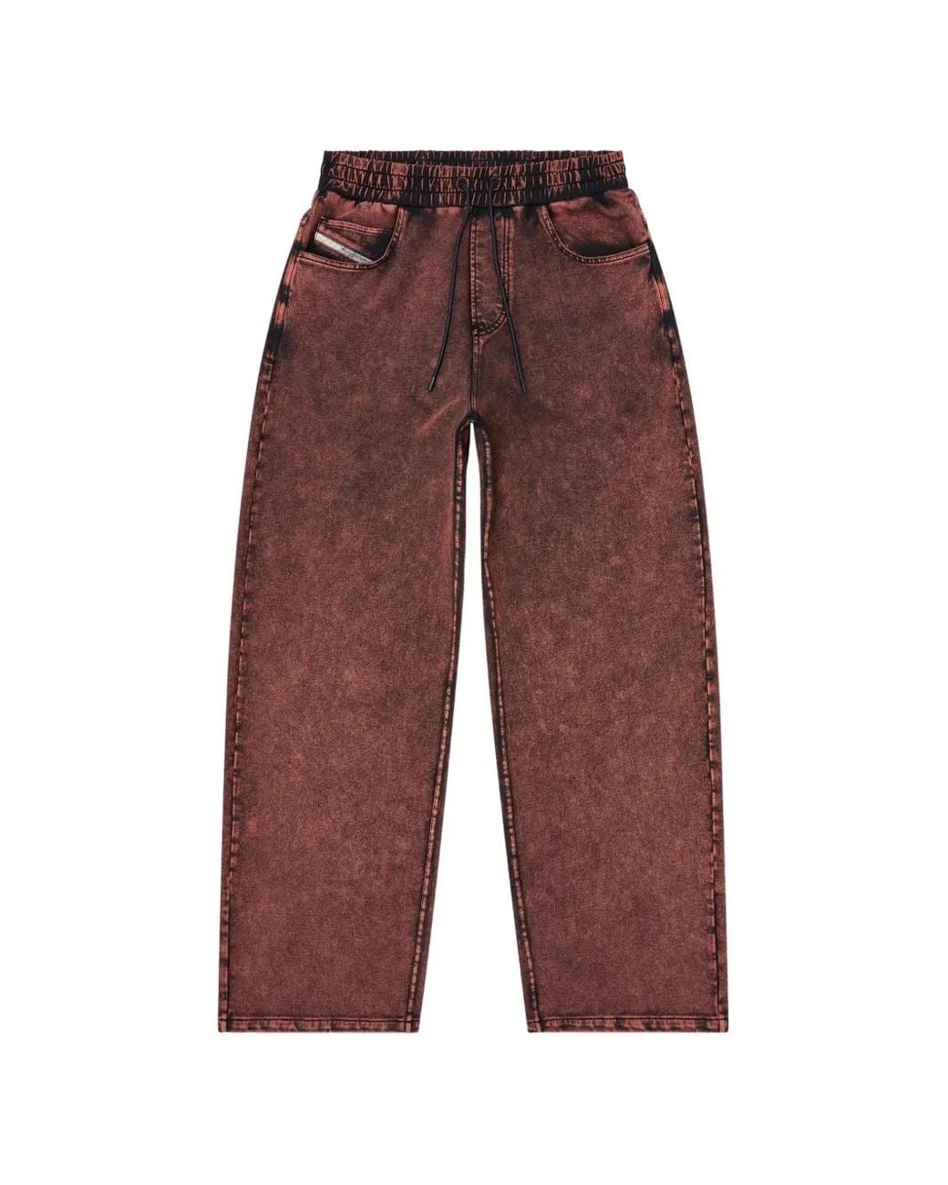 DIESEL Red Pantalon De Jogging À Effet Jean for men