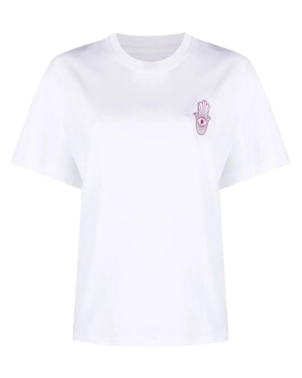 Stand Studio White Motif-Print Short-Sleeve T-Shirt