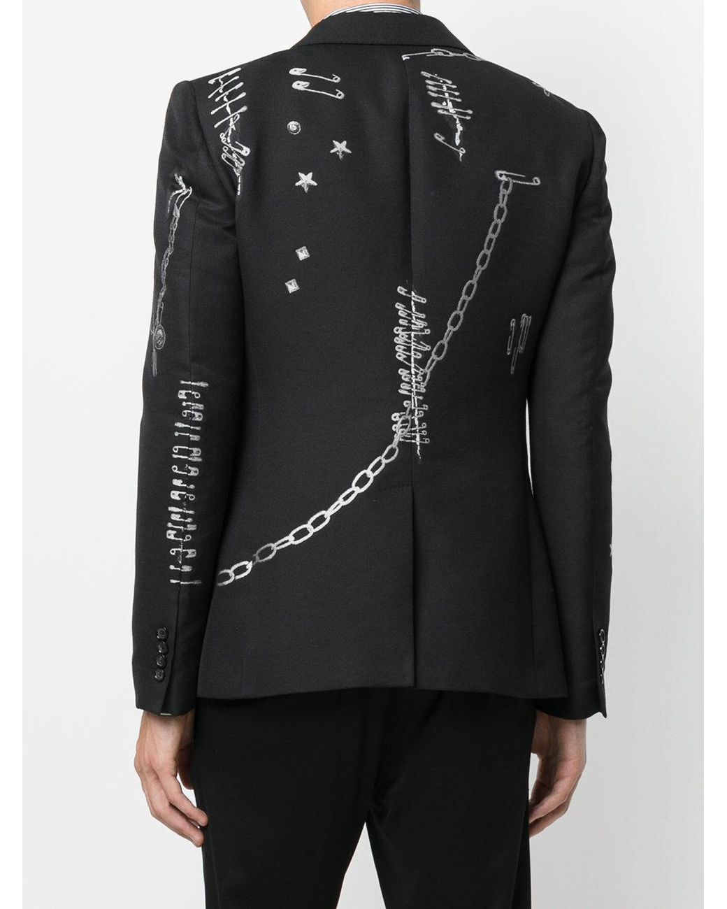 Alexander McQueen Safety Pin Blazer in Black for Men | Lyst