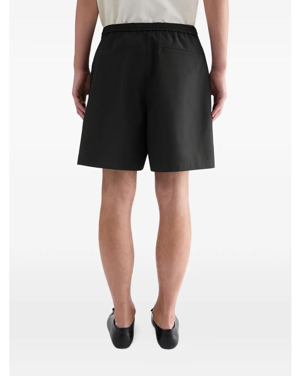 Jil Sander Black Recycled Polyester Bermudas for men