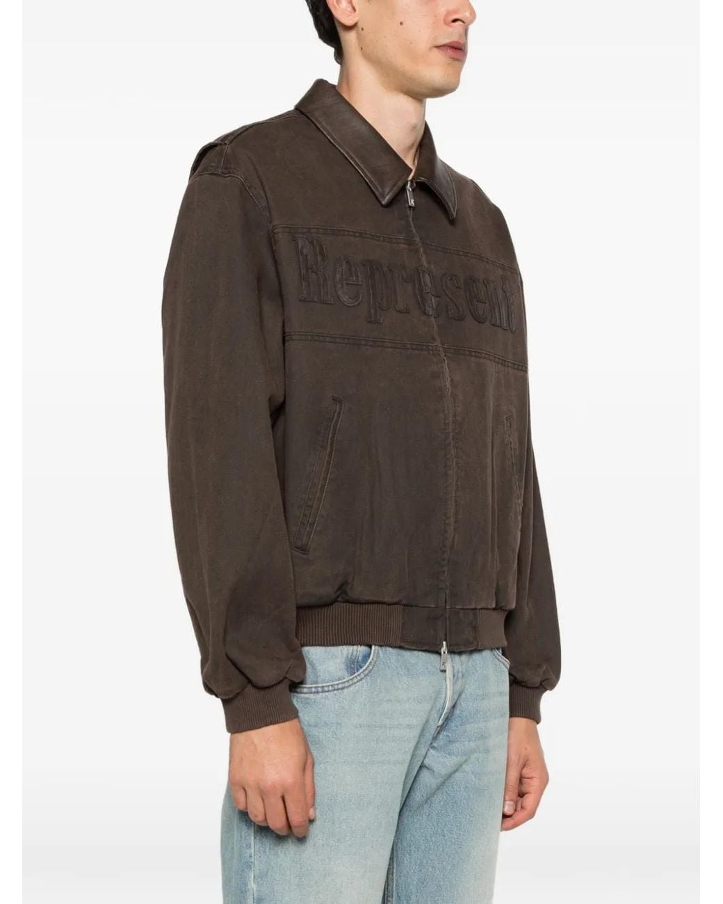 Represent Brown Roscoe Bomber Jacket for men