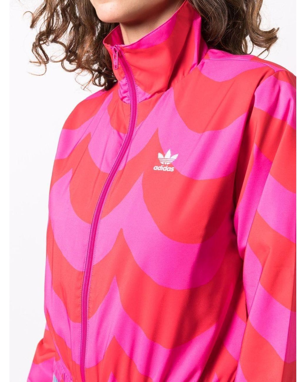 adidas X Marimekko Woven Track Jacket in Pink | Lyst