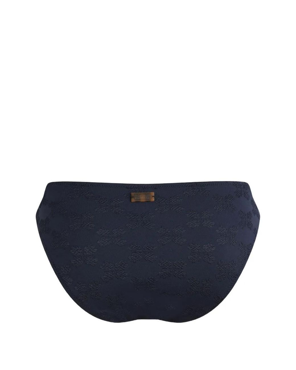 Vilebrequin Blue Flocked Turtle-Embroidered Bikini Bottom