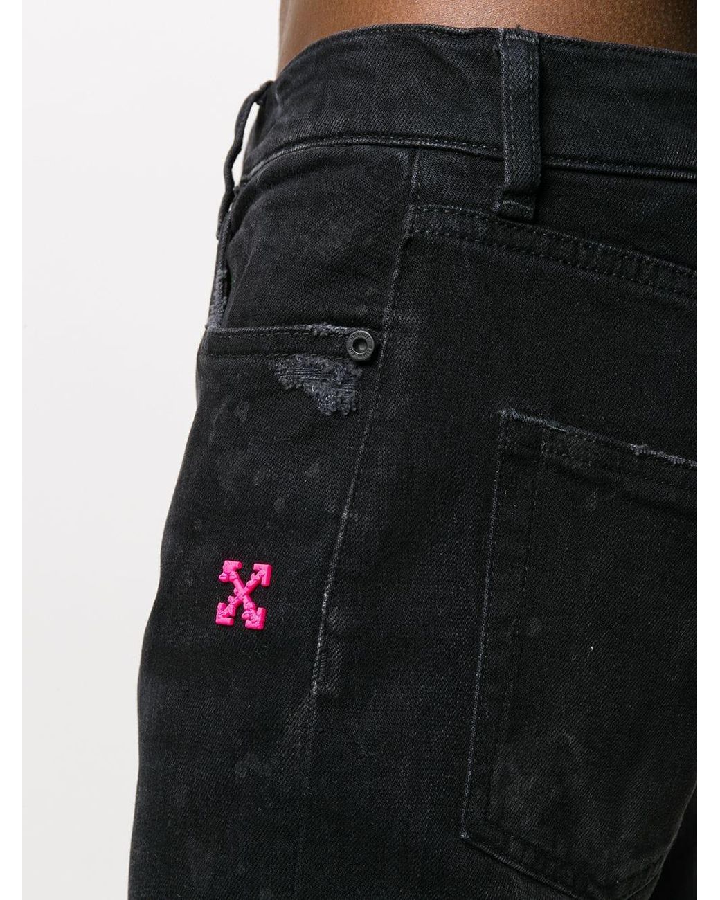 Off-White c/o Virgil Abloh Denim Stacked Flared Jeans in Black for Men -  Save 52% | Lyst