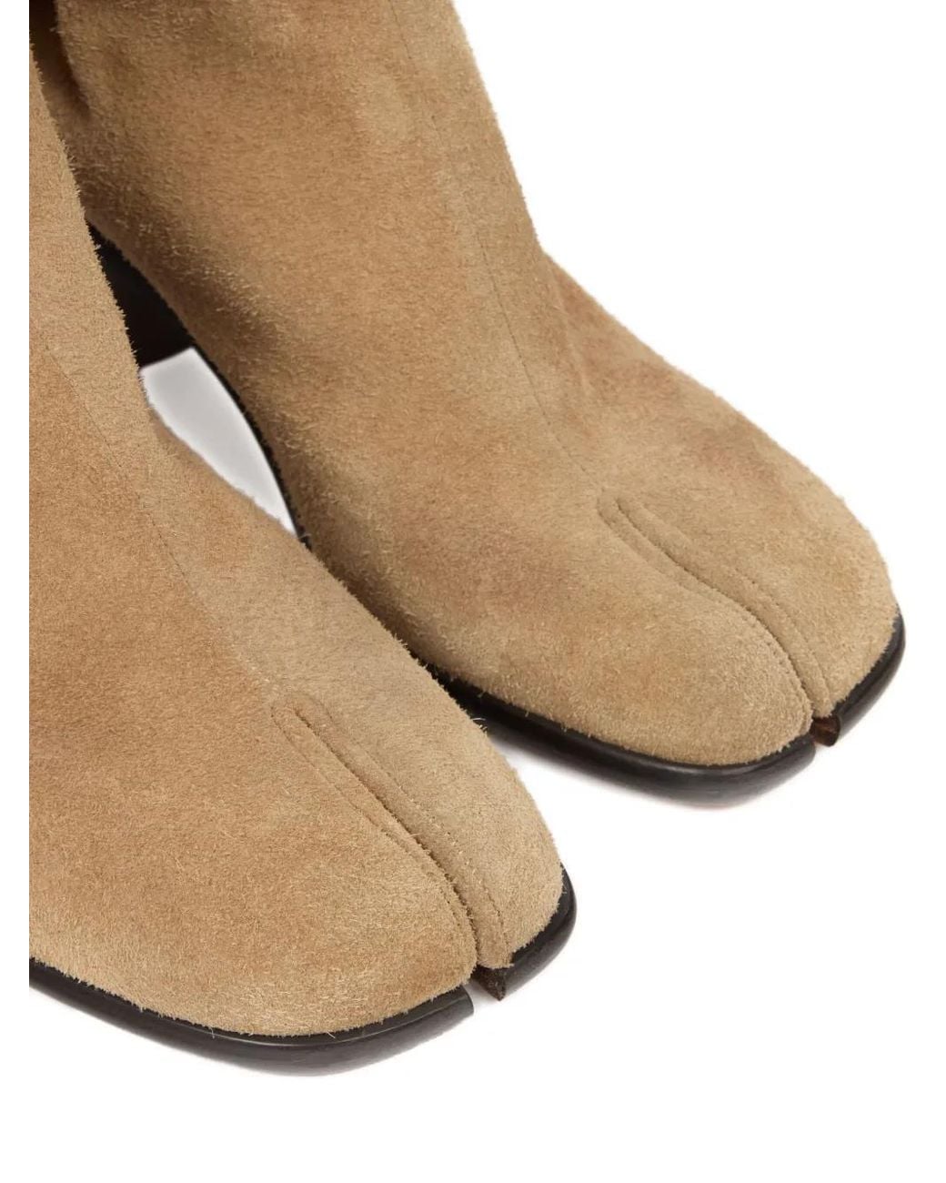 Maison Margiela Brown Tabi Suede Ankle Boots for men