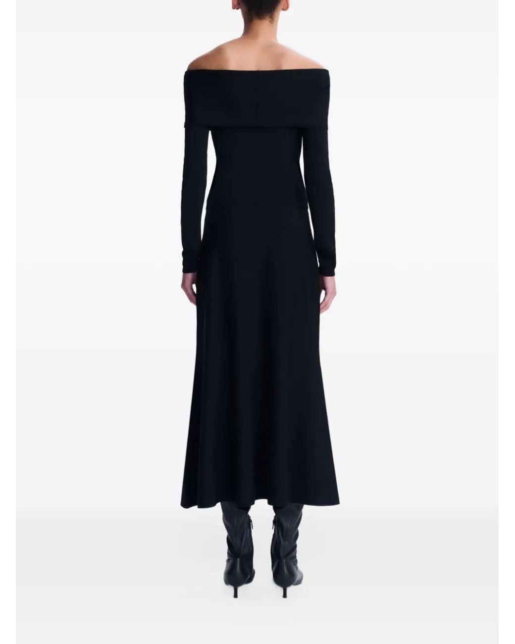 Jonathan Simkhai Black Delphia Off-Shoulder Sweater