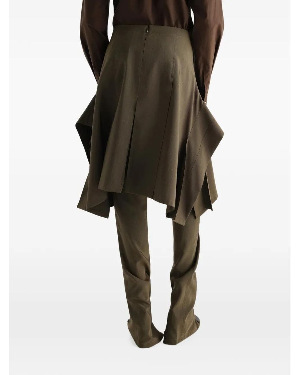 Lemaire Brown Pleated Skirt