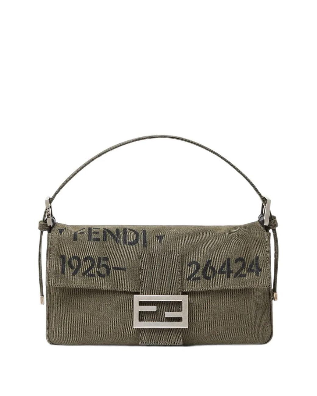 Fendi Gray Baguette 26424 Shoulder Bag