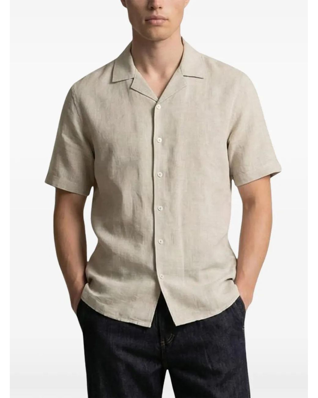 Gianni Lupo Natural Short-Sleeve Shirt for men