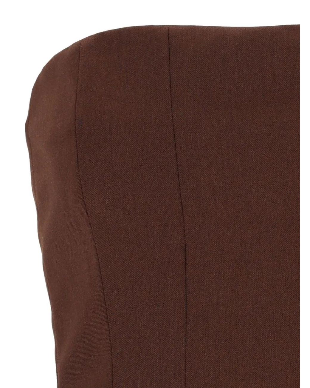 FEDERICA TOSI Brown Strapless Bustier Top