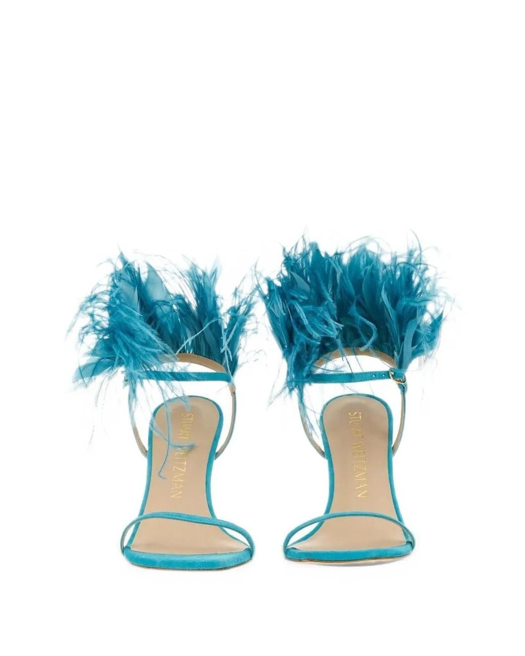 Stuart Weitzman Blue Plume 100 Sandal