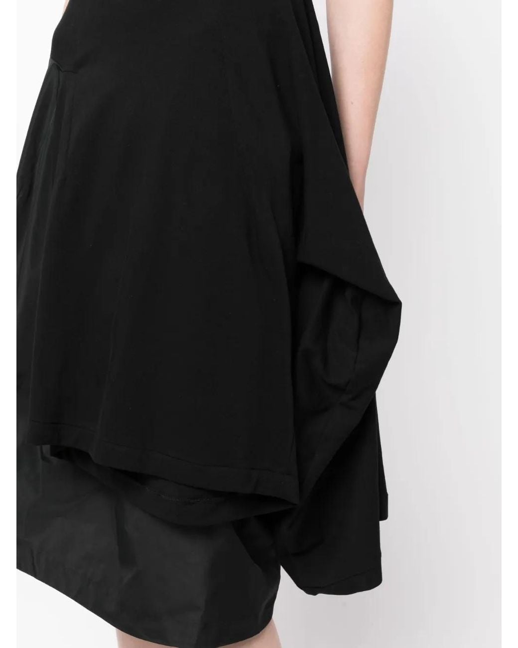Undercover Black Draped-Detail Dress