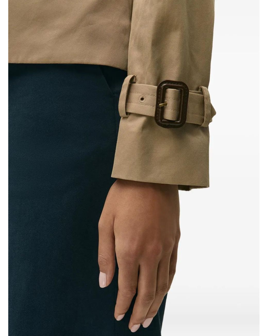 Brooks Brothers Blue Double-Breasted Trench Jacket