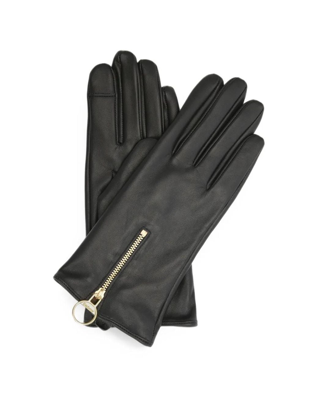Barbour Black Arlene Leather Gloves