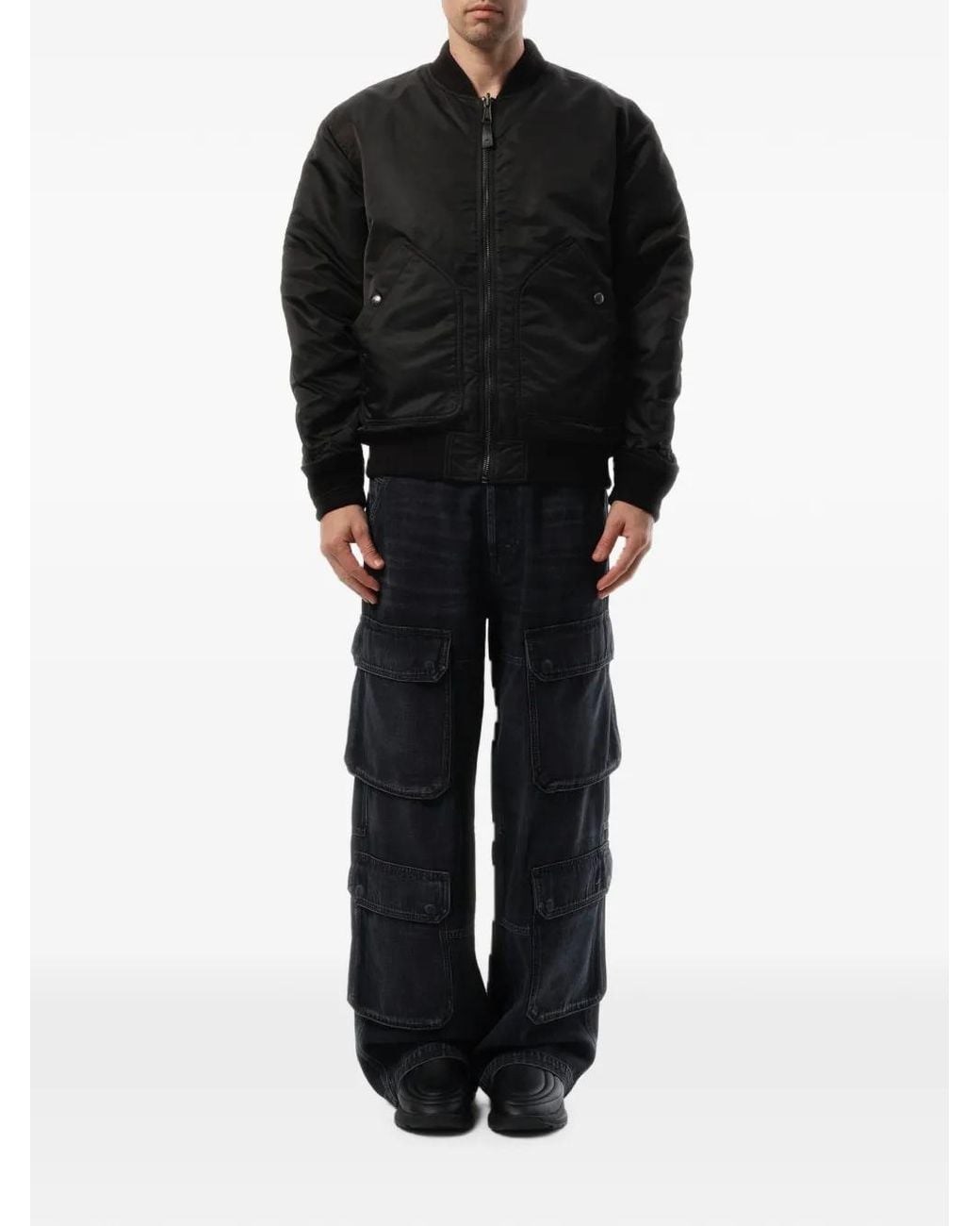 DIESEL Black Jackets for men