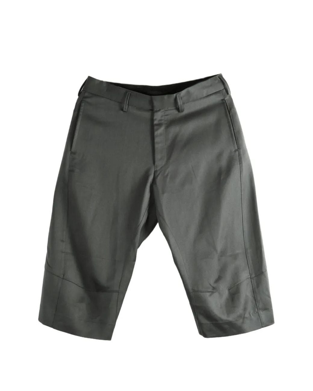Omar Afridi Gray Panelled Wool Shorts for men