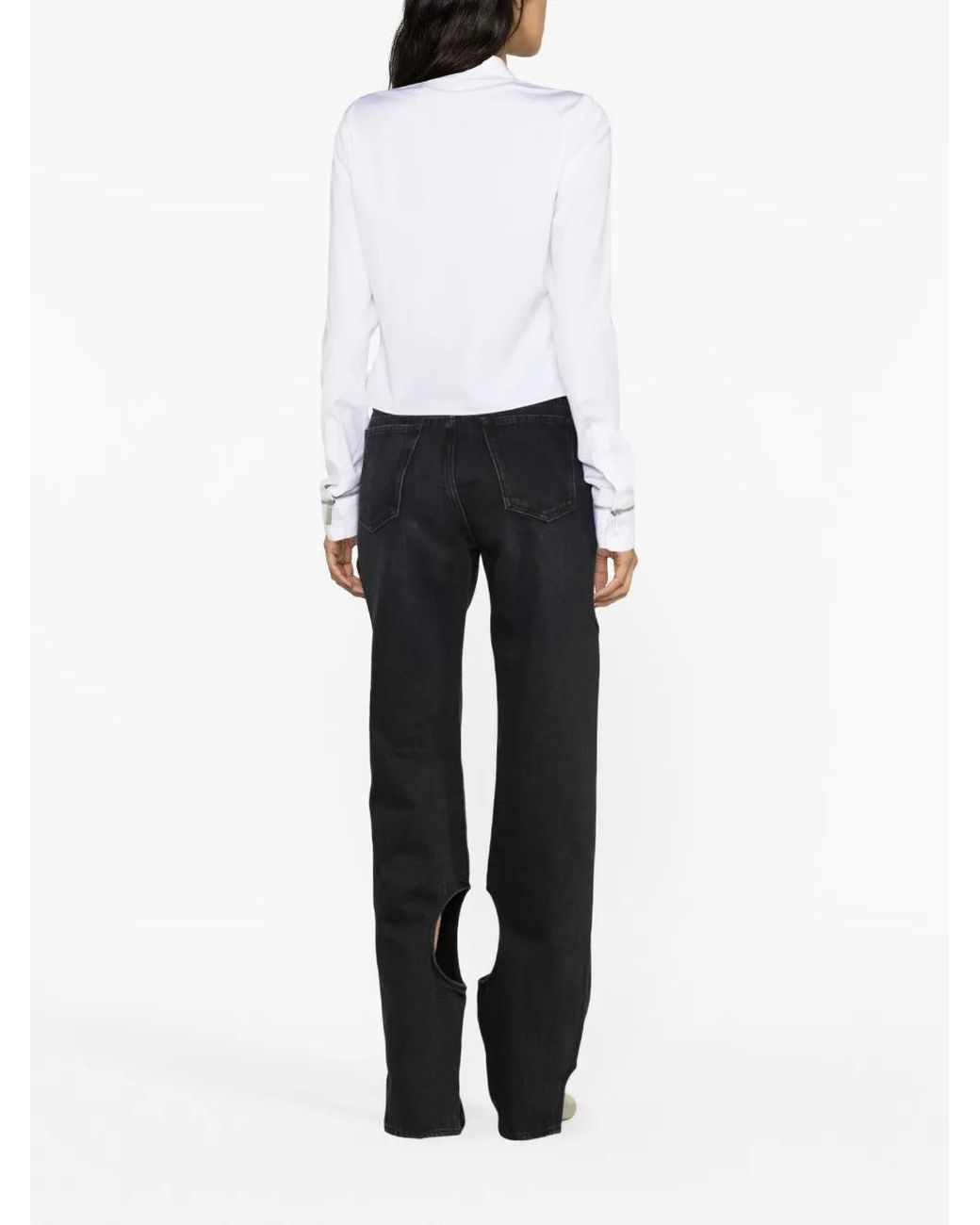 Off-White c/o Virgil Abloh White Pointed-Collar Button-Up Shirt