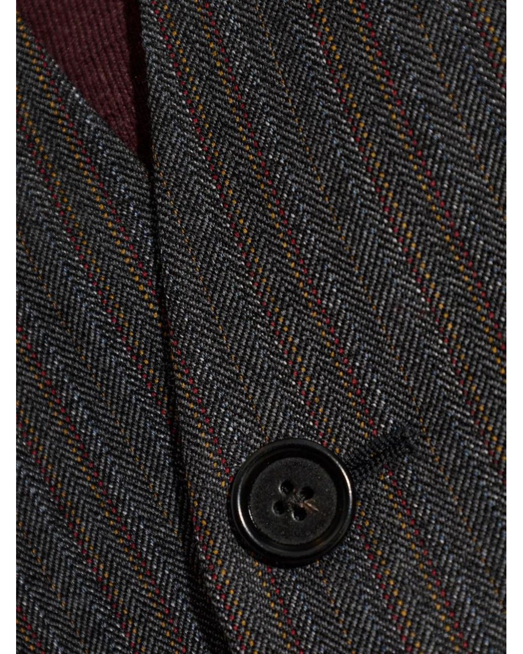 Jil Sander Black Pinstriped Collarless Fitted Blazer