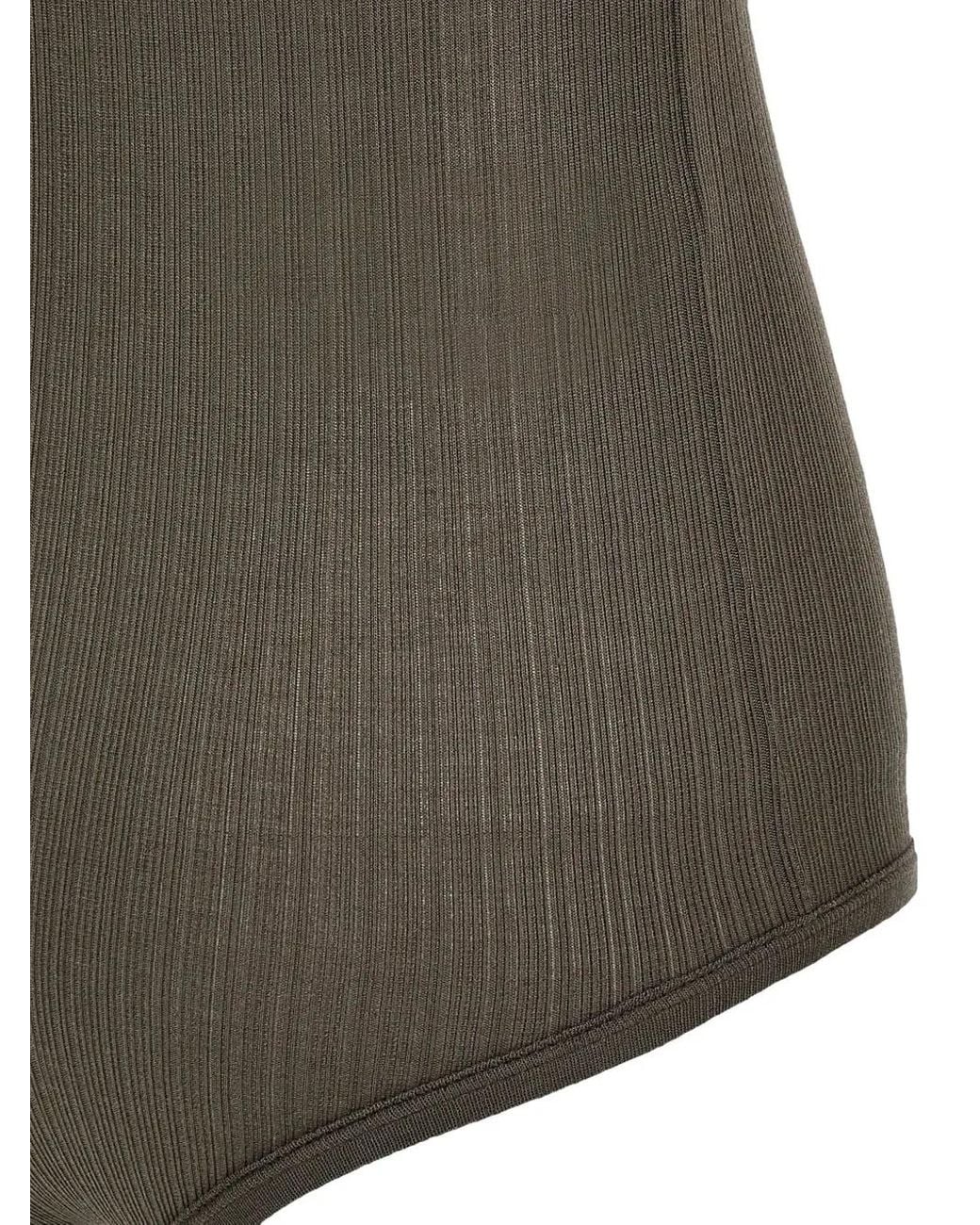 Lemaire Gray V-Necked Body Suit
