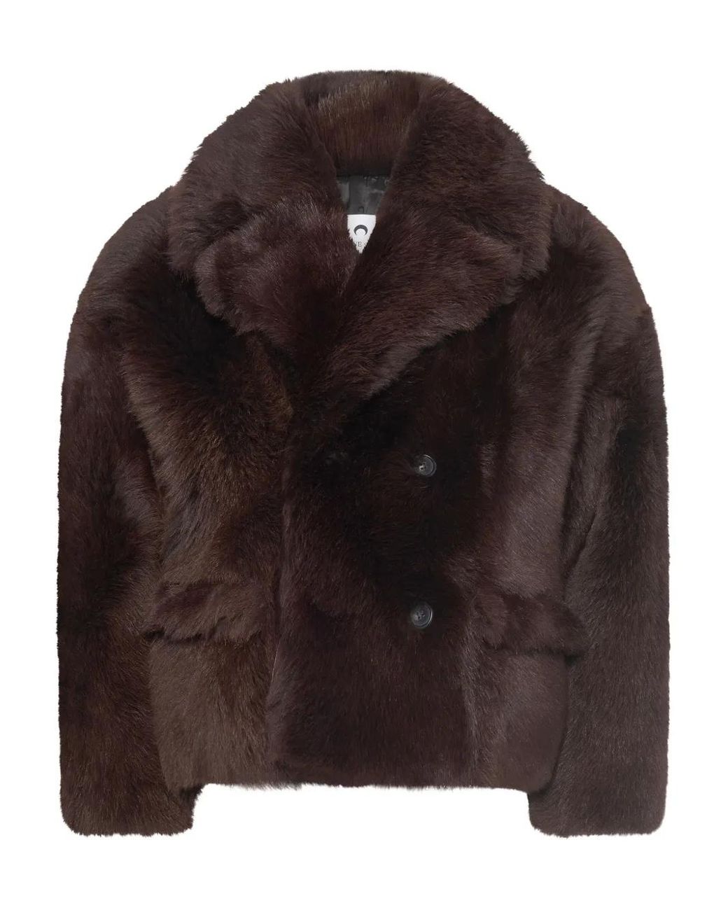 MARINE SERRE Brown Shearling Jacket