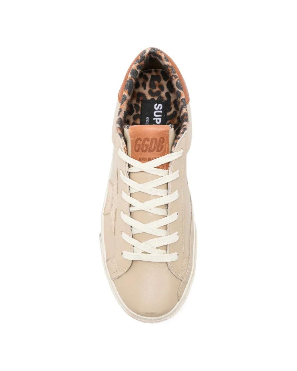 Golden Goose Deluxe Brand White Super-Star Animal-Print Sneakers