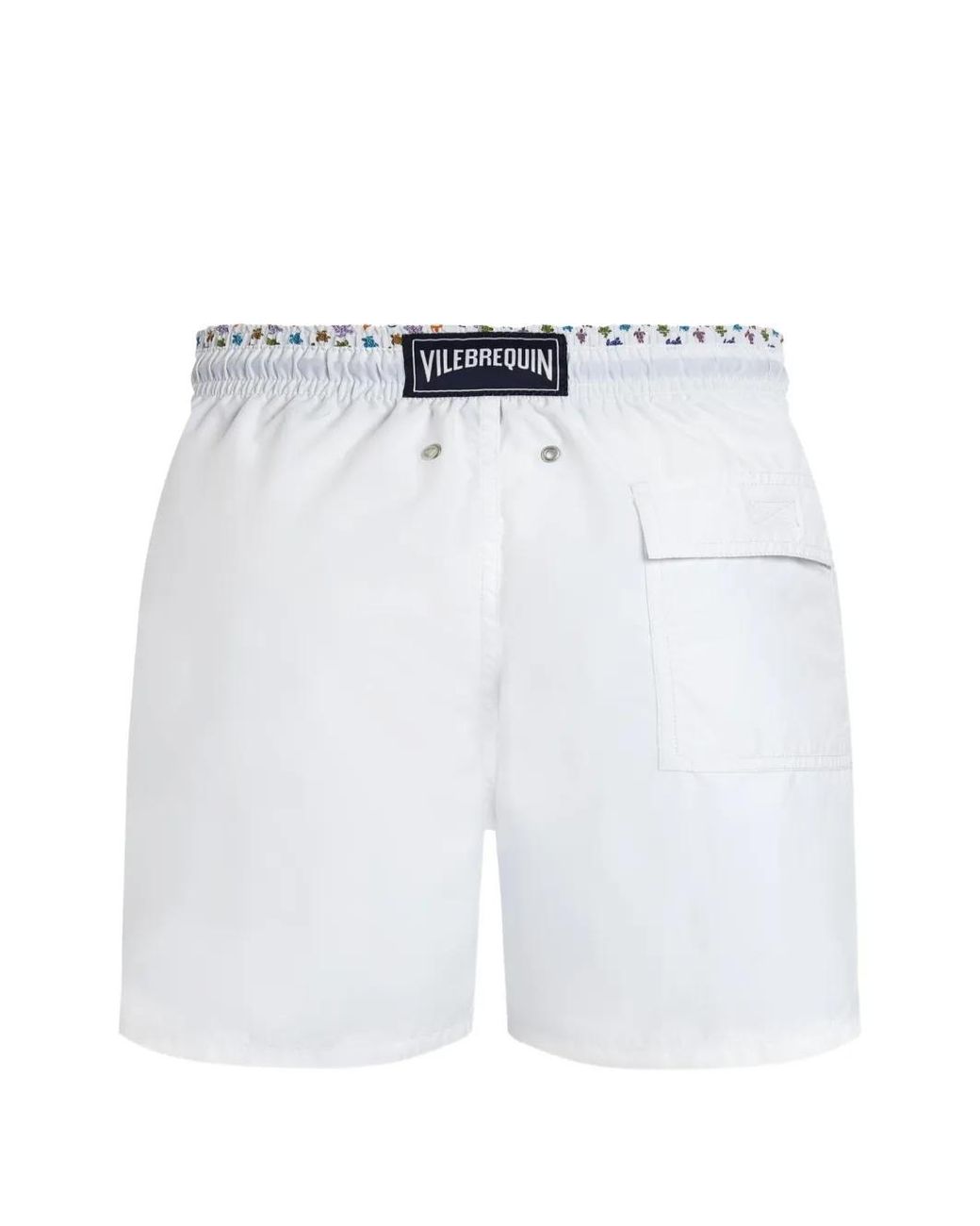 Vilebrequin Blue Turtle-Embroidery Drawstring Swim Shorts for men