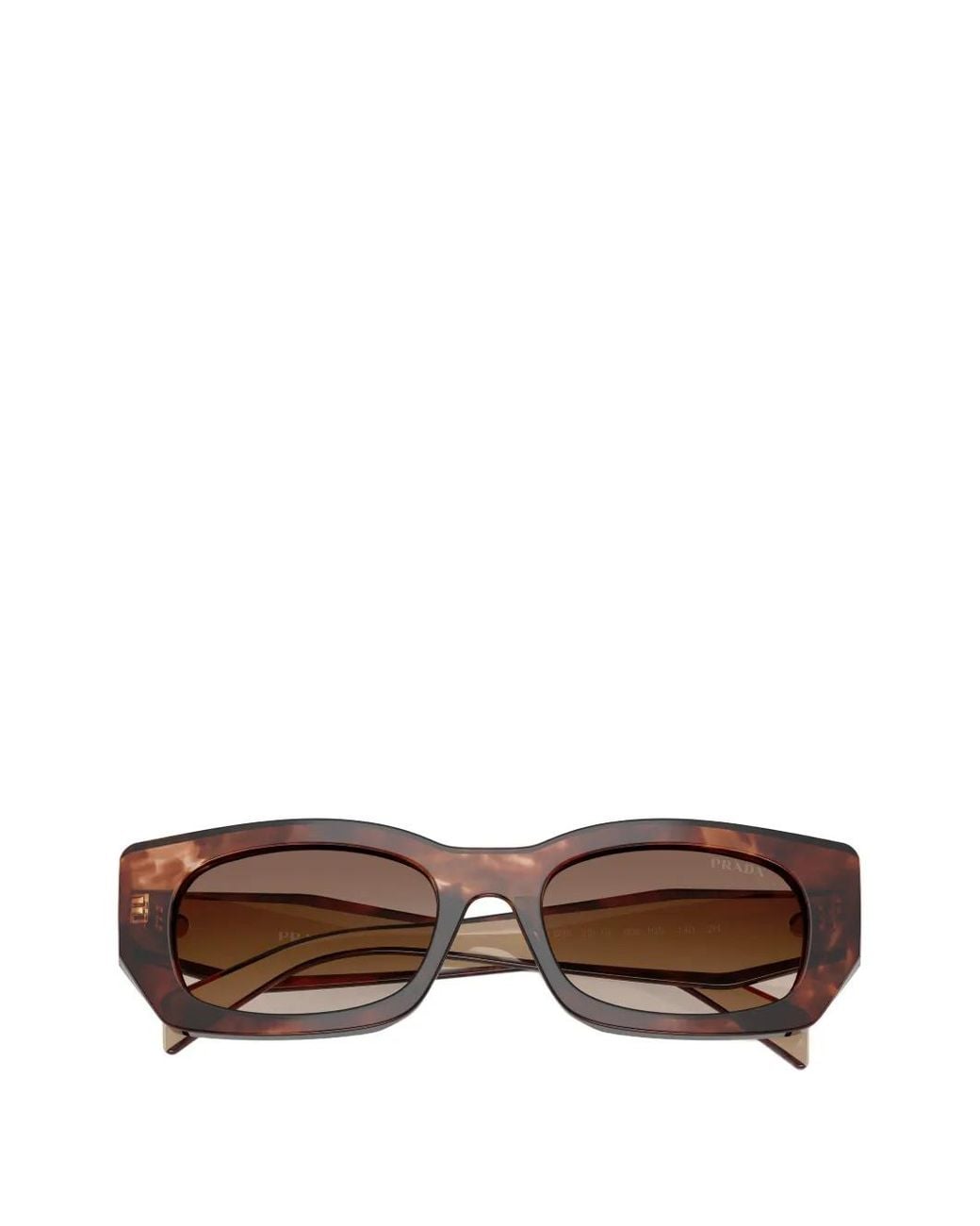 Prada Brown Geometric-Frame Sunglasses
