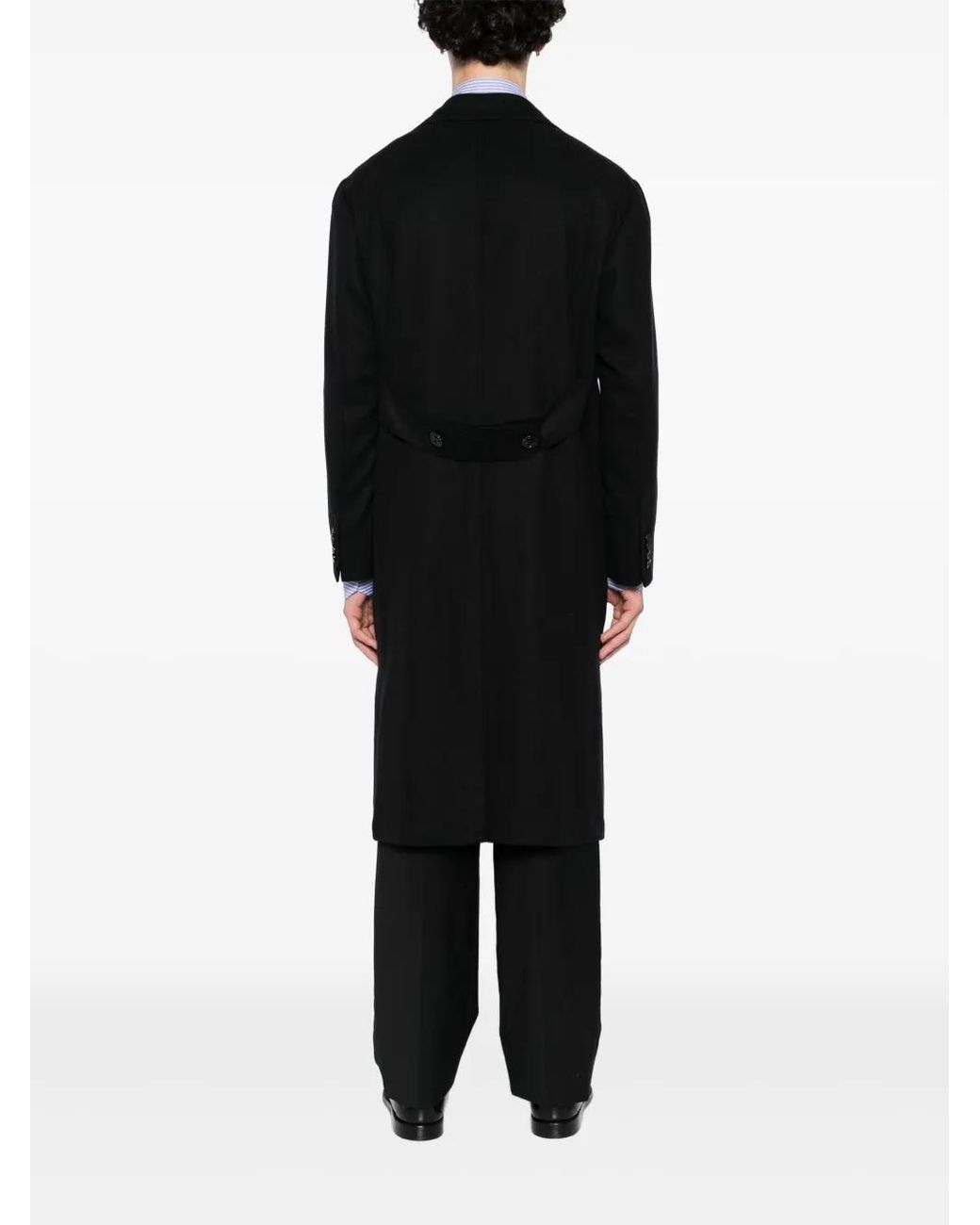 Kiton Black Luca Coat for men