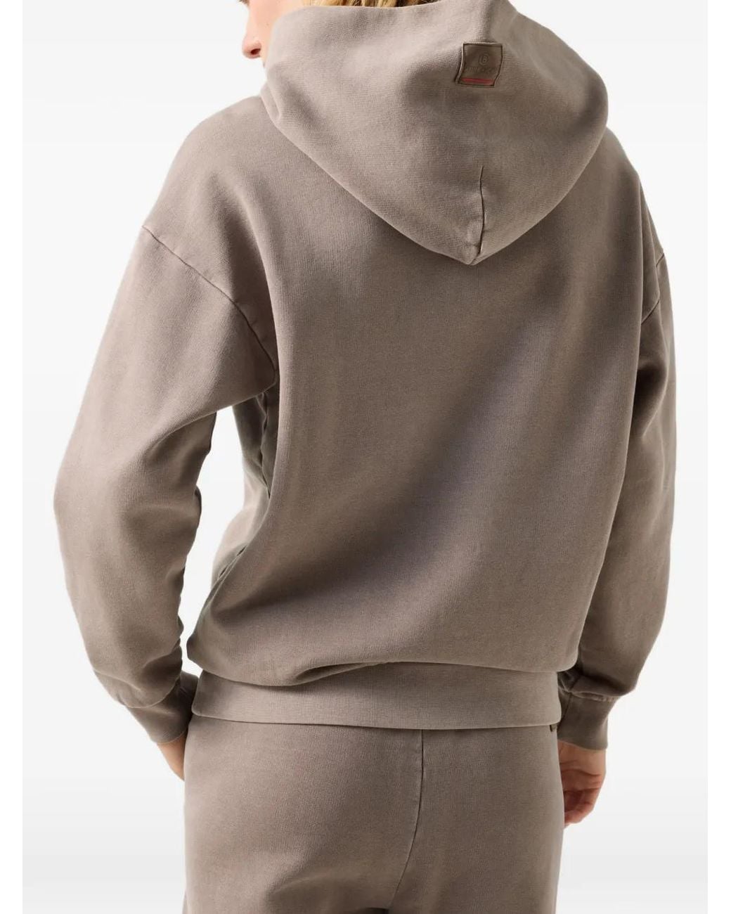 Bogner Fire + Ice Gray Sibel Logo-Print Cotton Hoodie