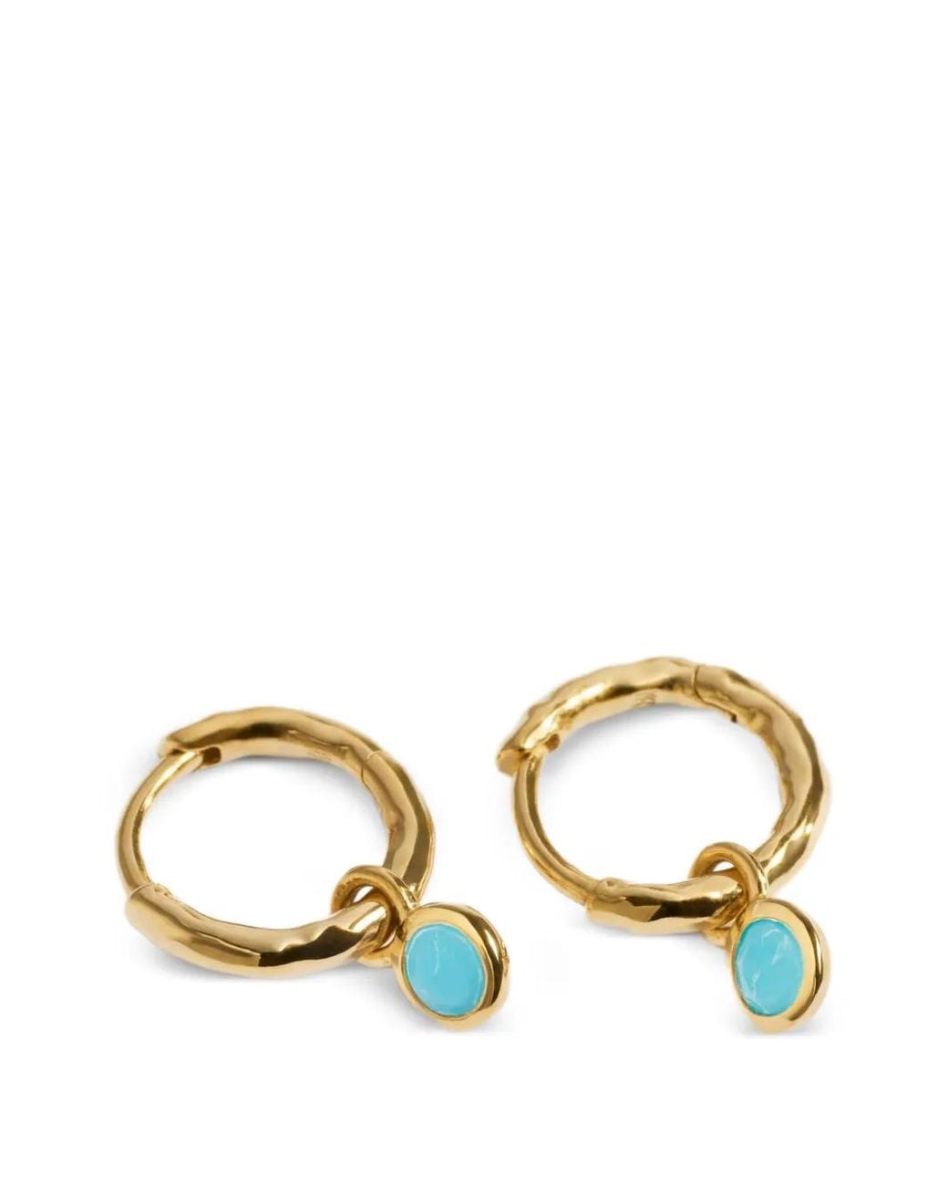Monica Vinader Metallic Charm Hoop Earrings