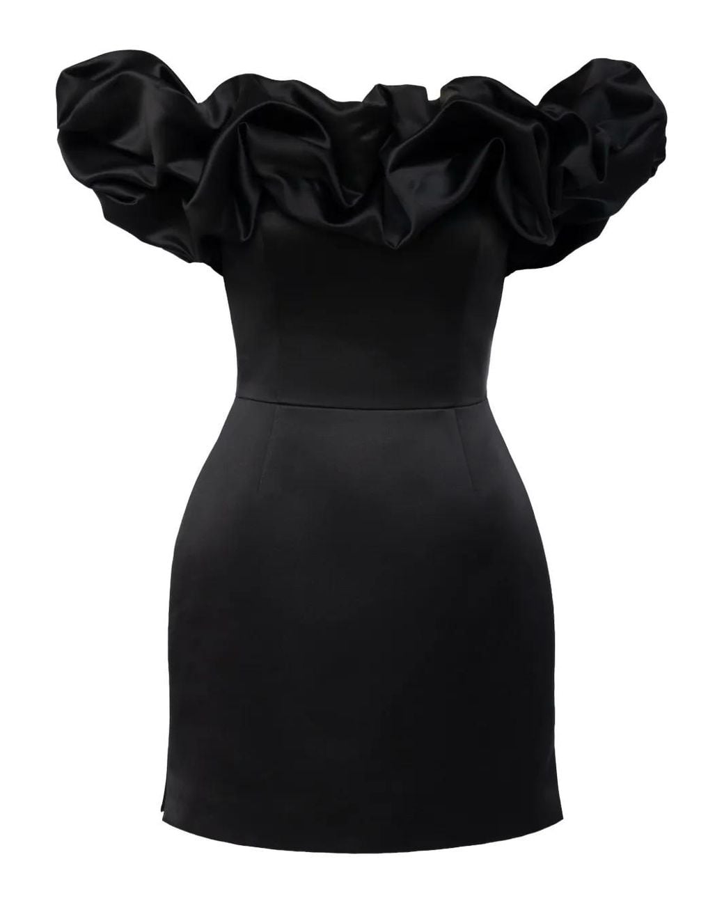POST MERIDIEM Black Meringue Mini Dress