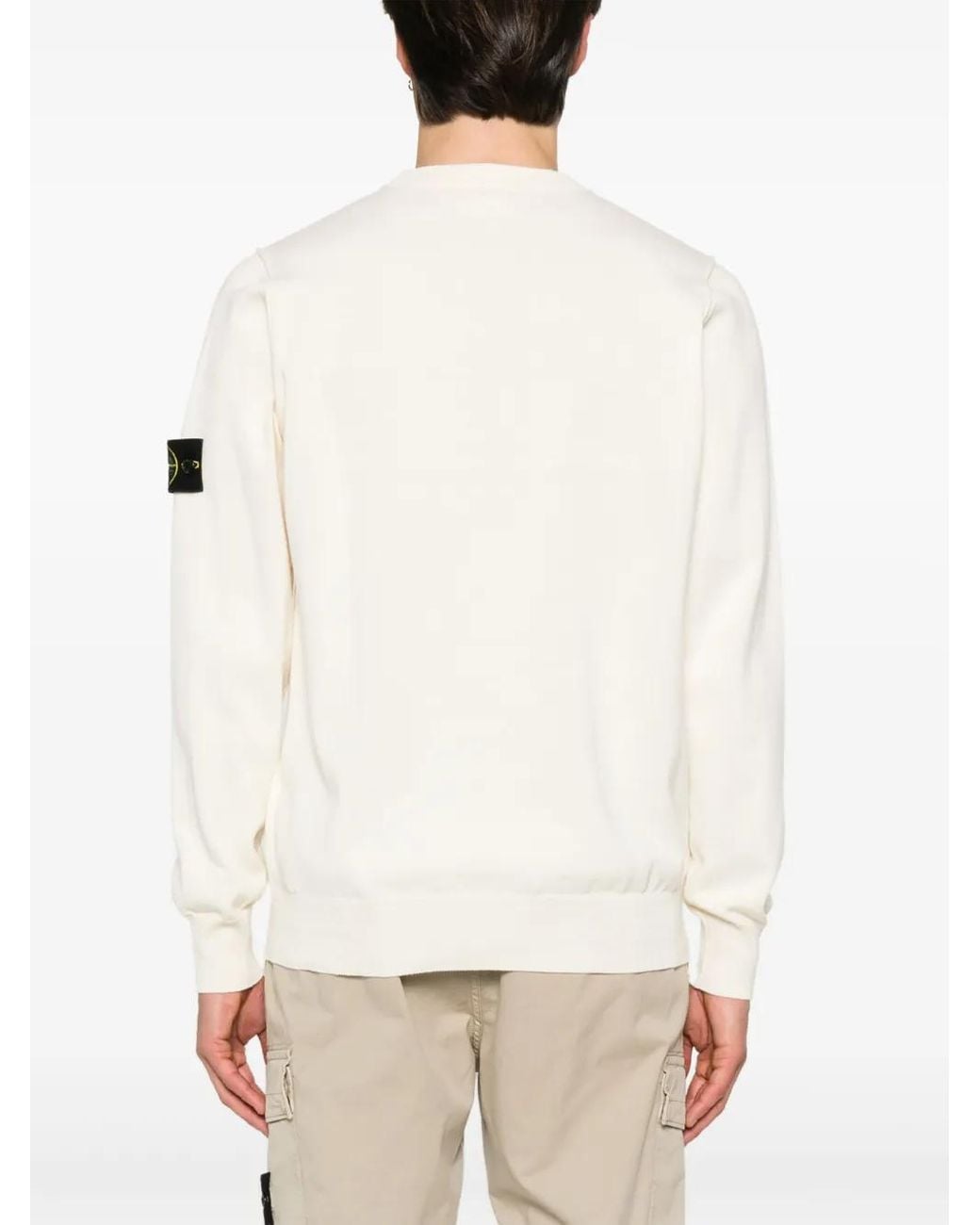 Stone Island Natural Crewneck Sweater for men