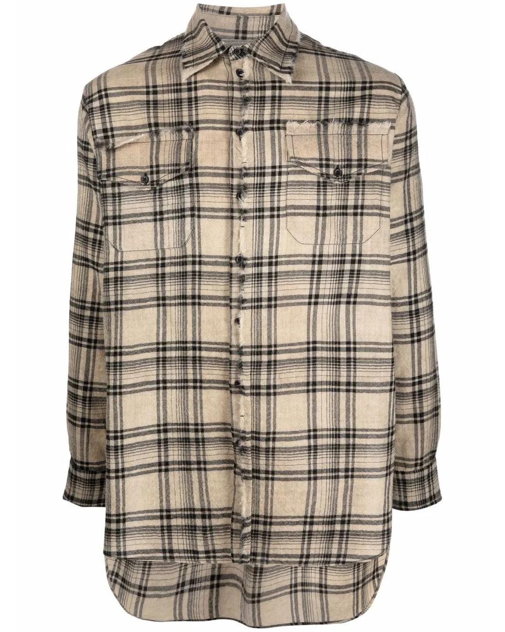 Uma Wang Multicolor Oversized Check Shirt for men
