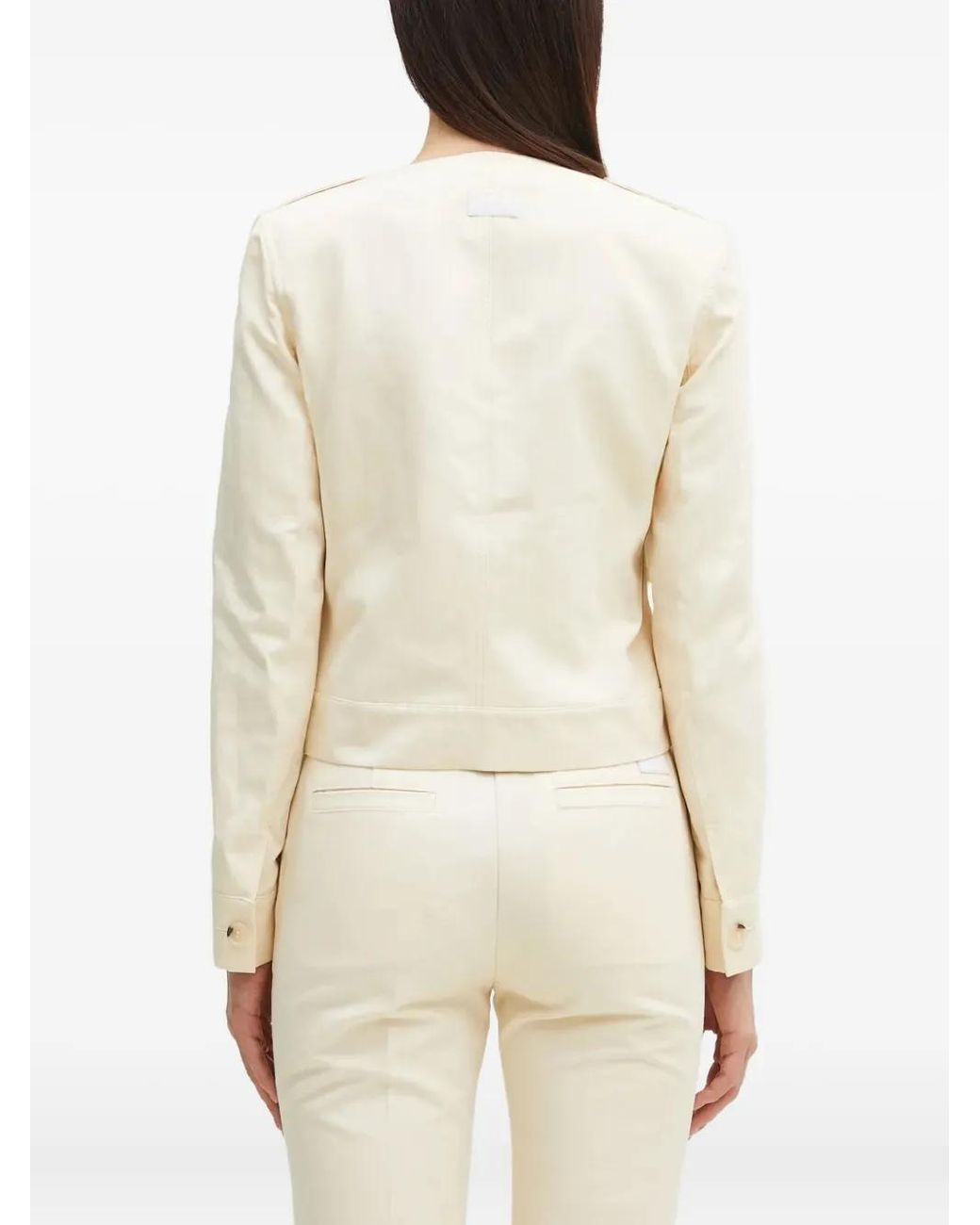 KENZO Natural Cotton Collarless Jacket