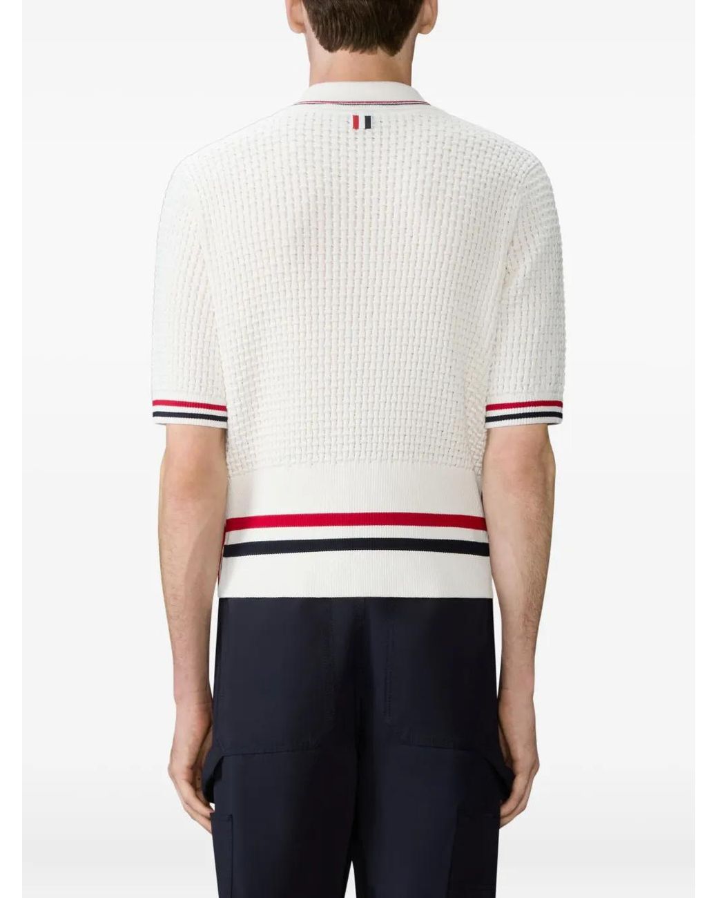 Thom Browne Gestreept Poloshirt in het White voor heren