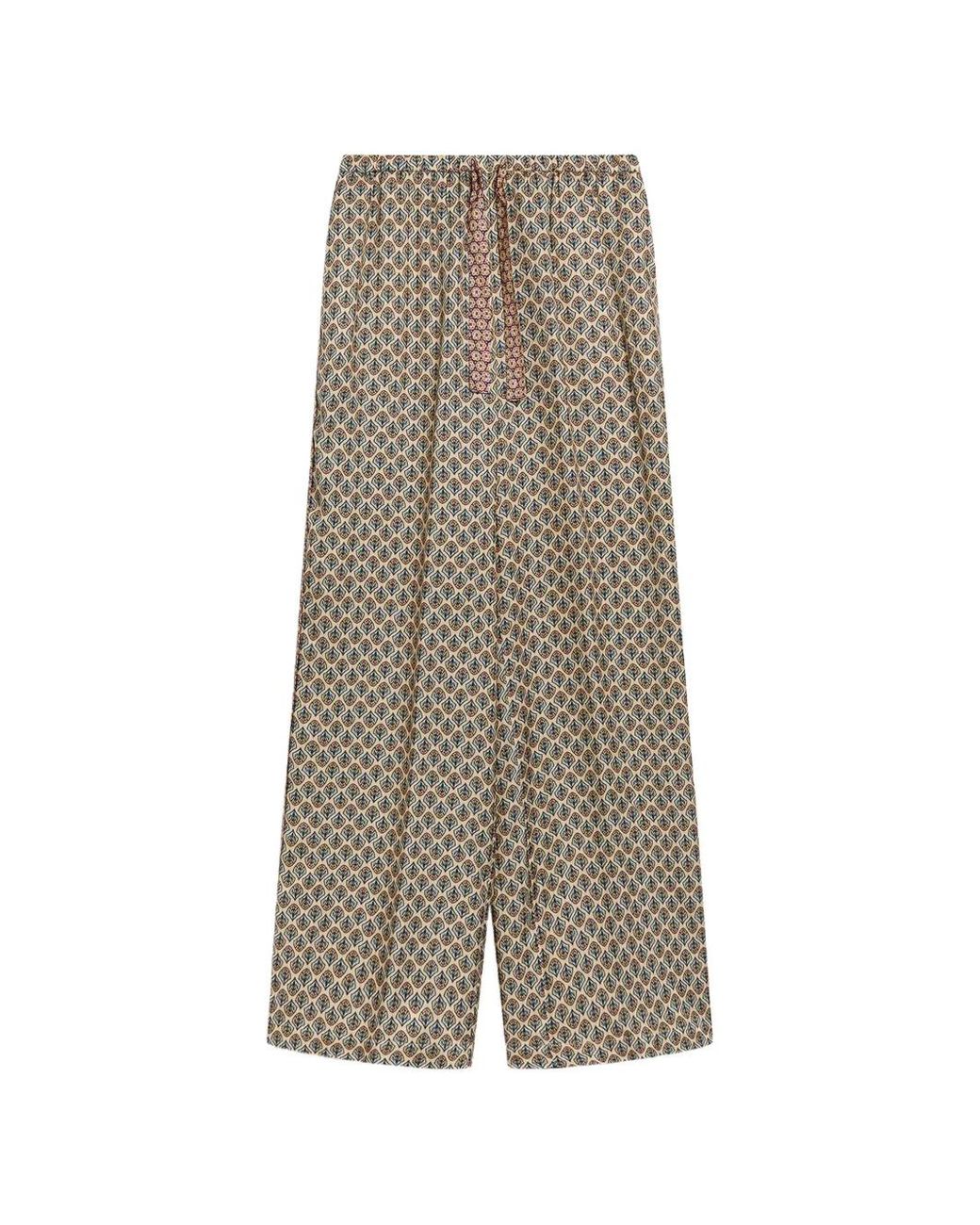Momoní Natural Fol Elasticated Palazzo Pants