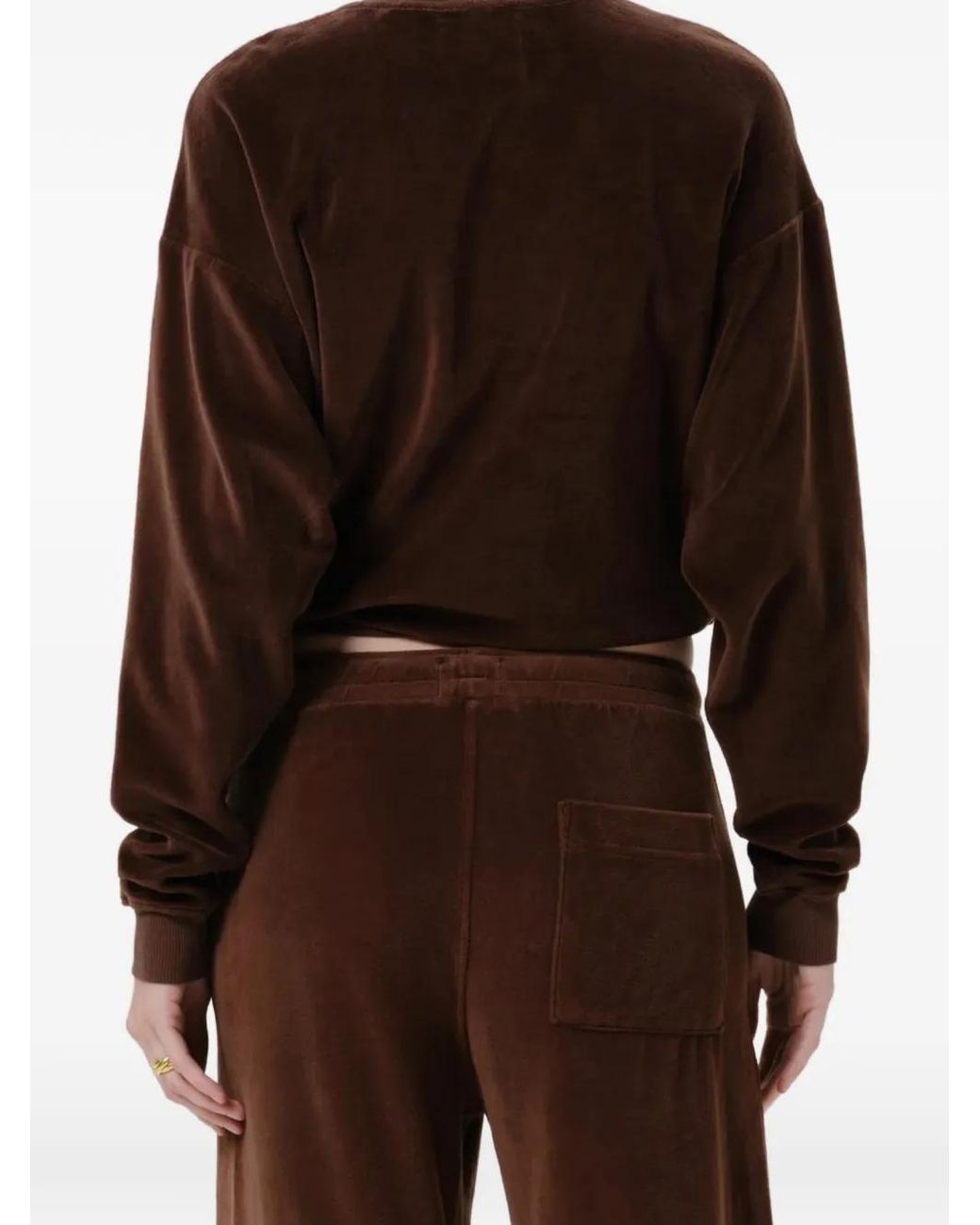Citizens of Humanity Brown Vintage Plush Velour-Effect Sweatshirt