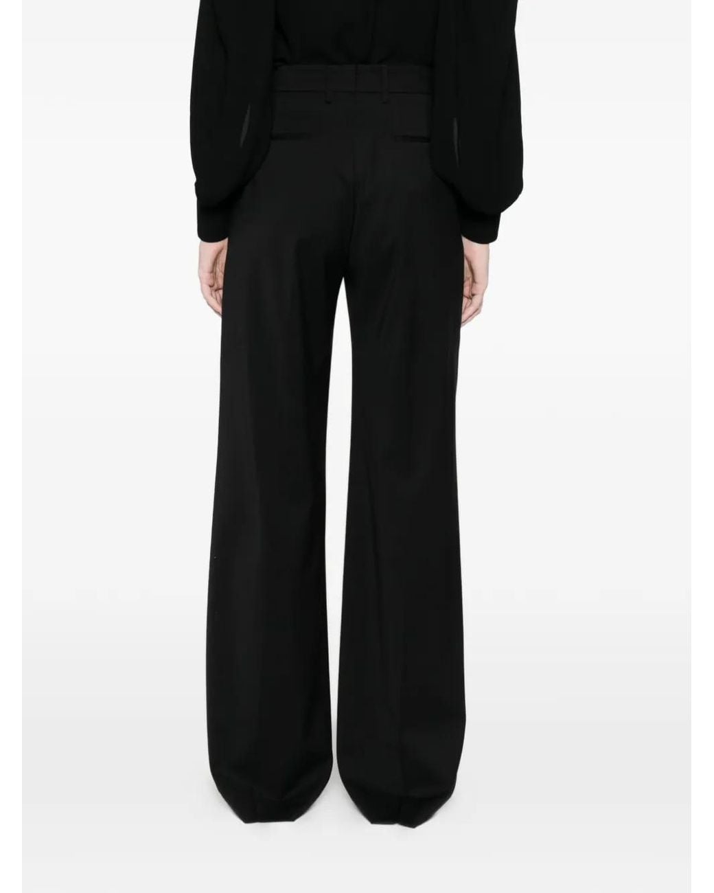 Berwich Black Patrizia Belt-Loops Trousers