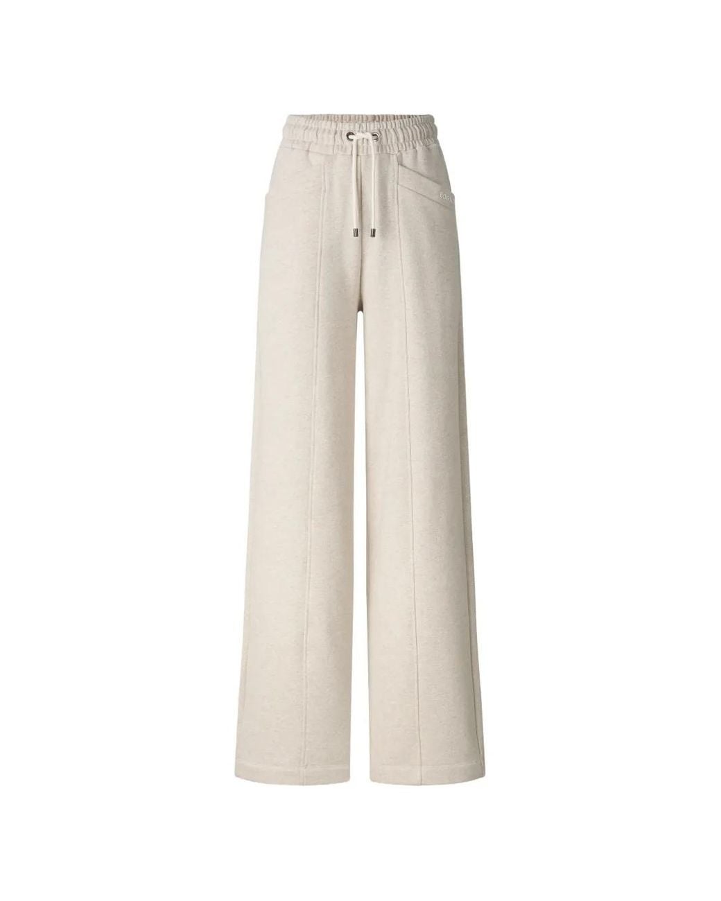 Bogner White Toto Wide-Leg Track Pants