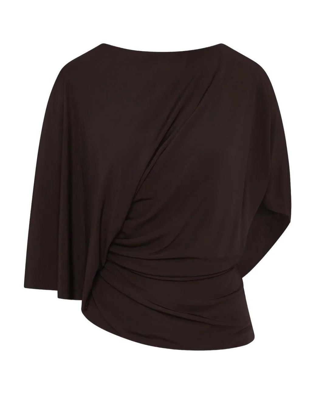 Christopher Esber Black Fluted Jersey Top