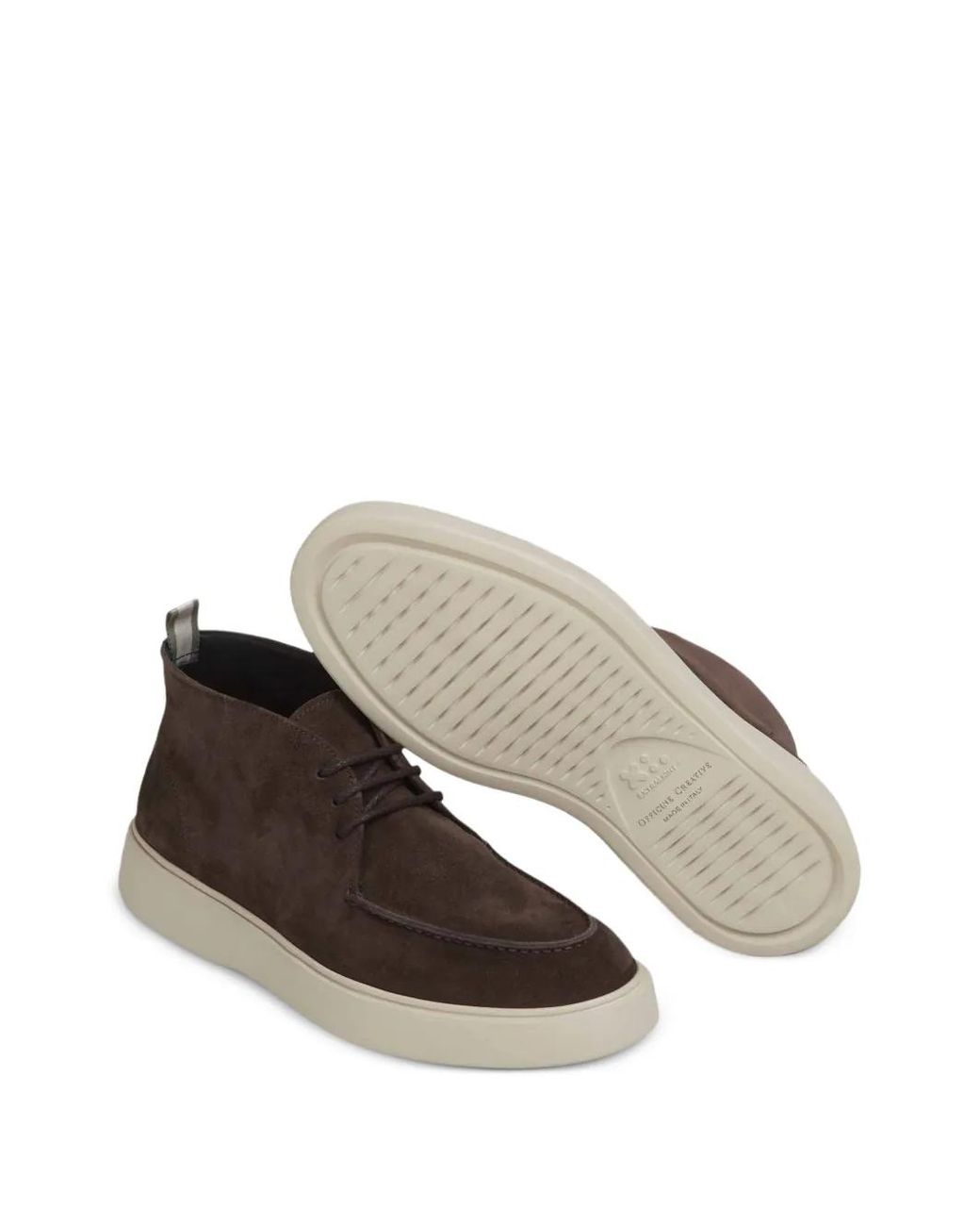 Officine Creative Brown Baskets En Daim À Lacets for men