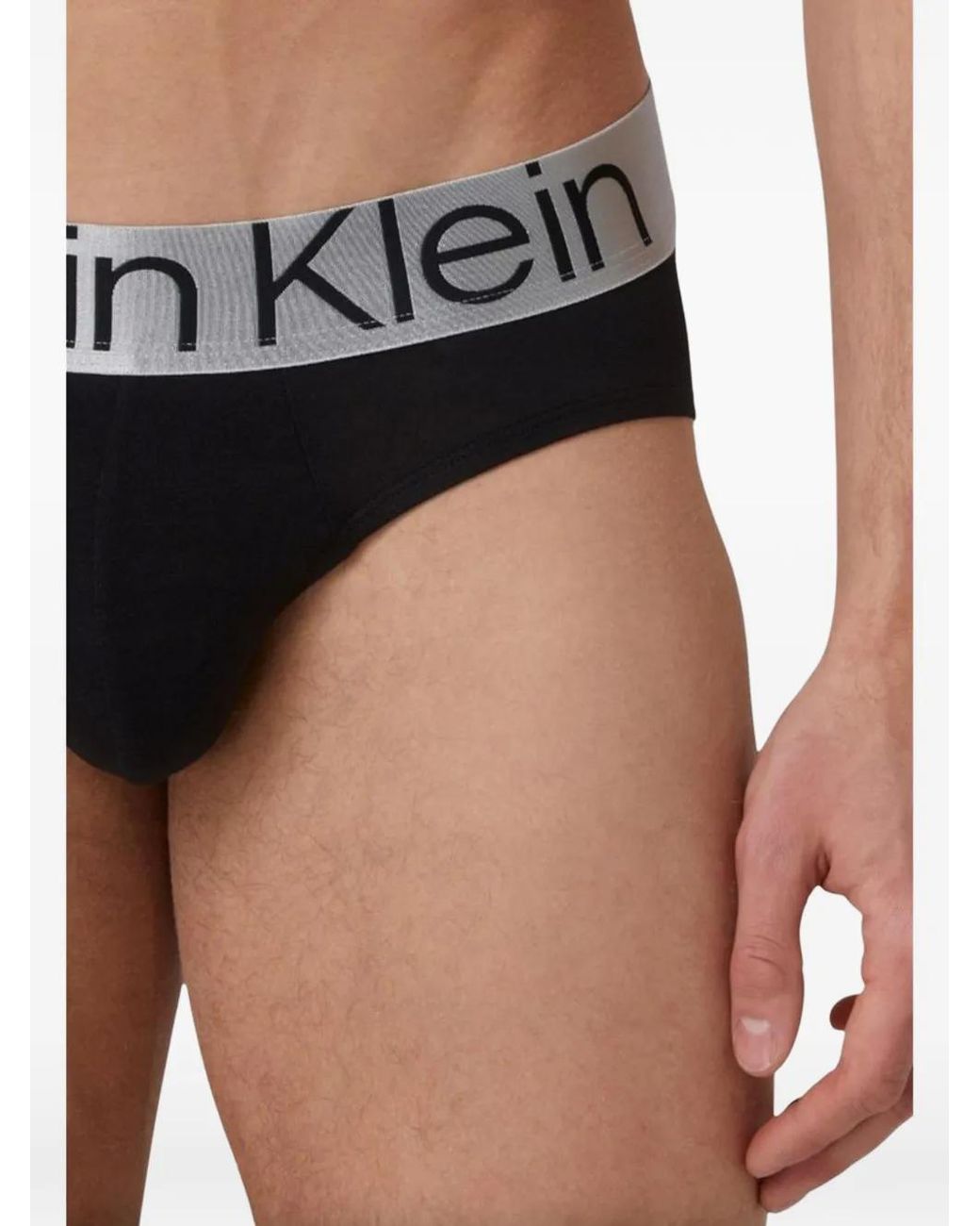 Calvin Klein White Logo-Waistband Briefs (Set Of Three) for men