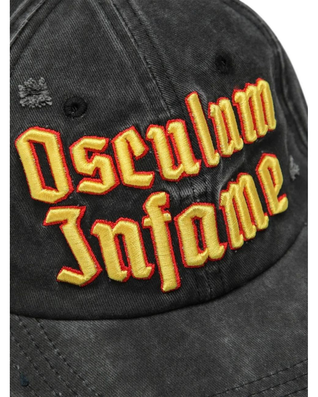 DAGGER Black 6669 Distressed-Effect Baseball Cap for men