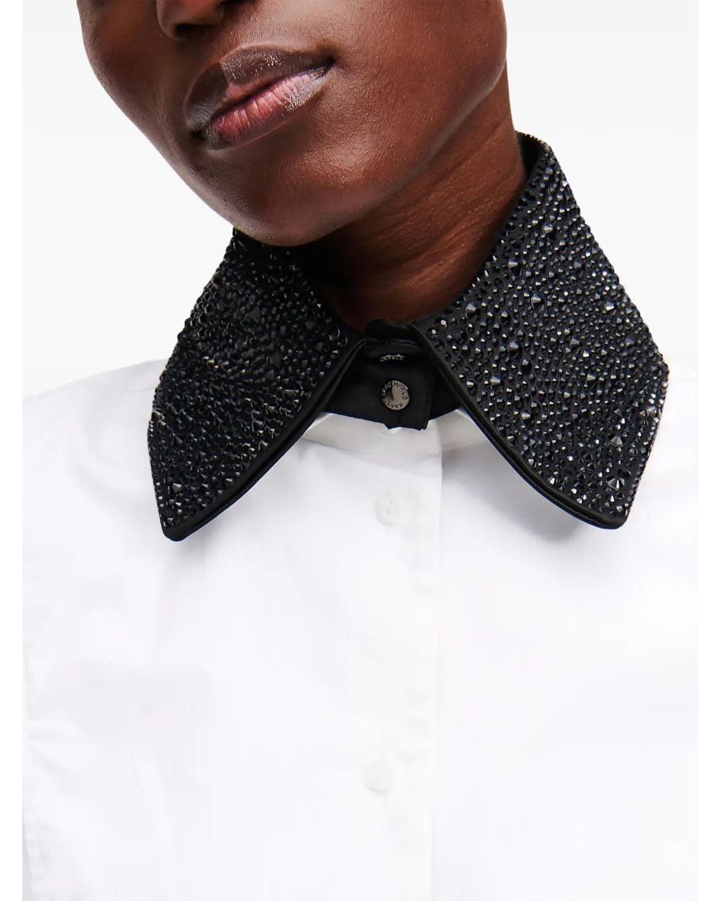 Karl Lagerfeld Black Rhinestone Collar