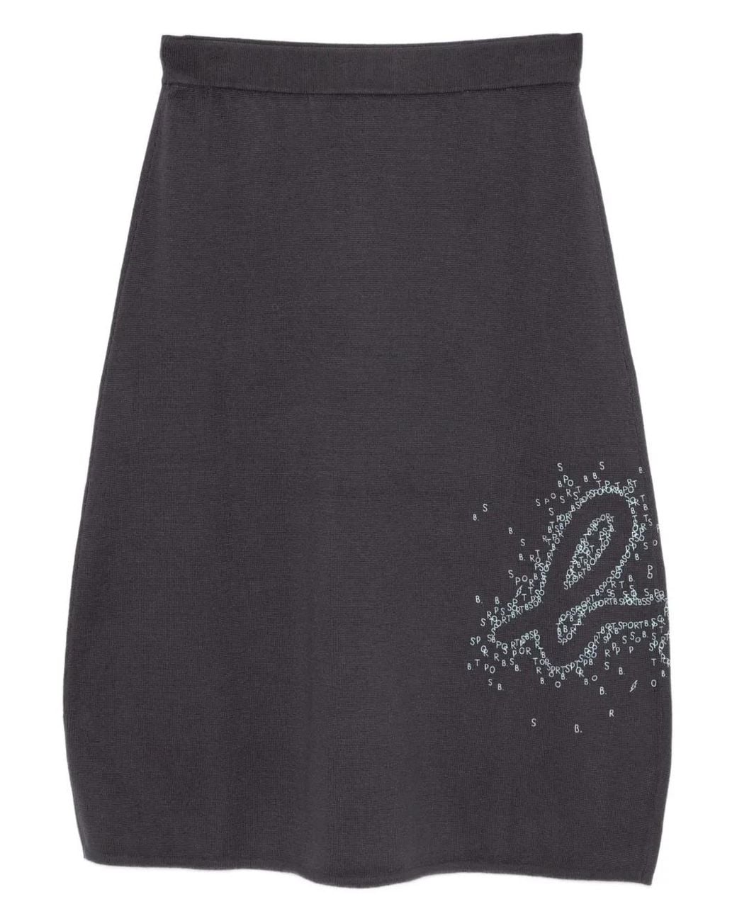 SPORT b. by agnès b. Blue Logo Knitted Skirt