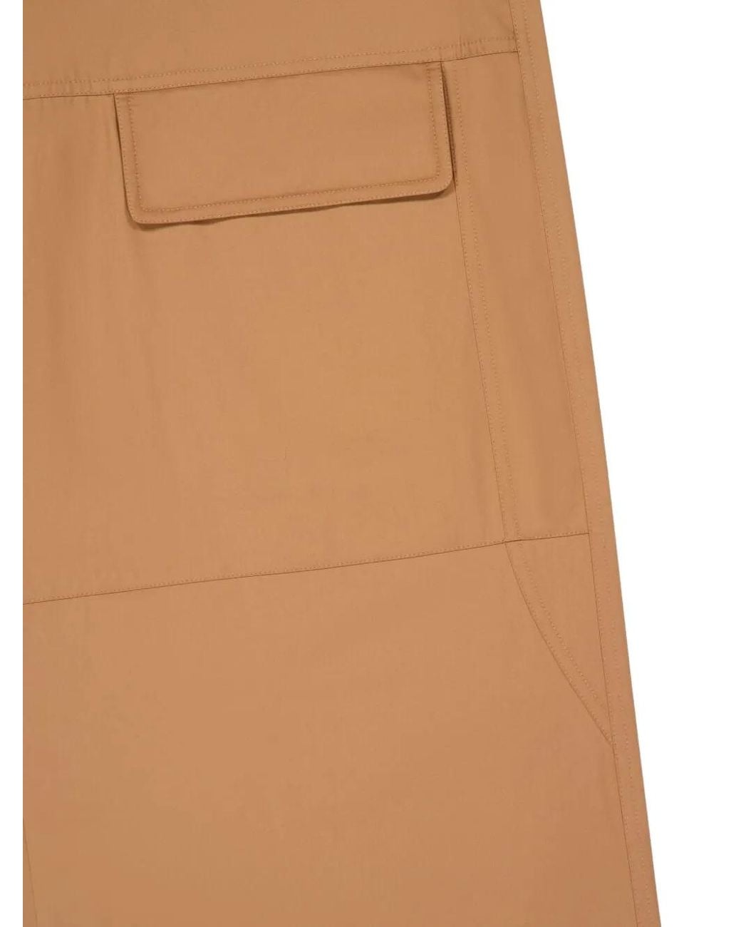Stella McCartney Natural Wide-Leg Cargo Trousers
