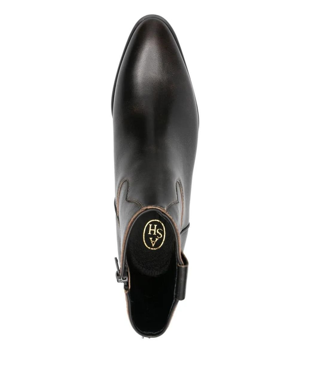 Ash Black 50Mm Leather Zip-Detail Boots