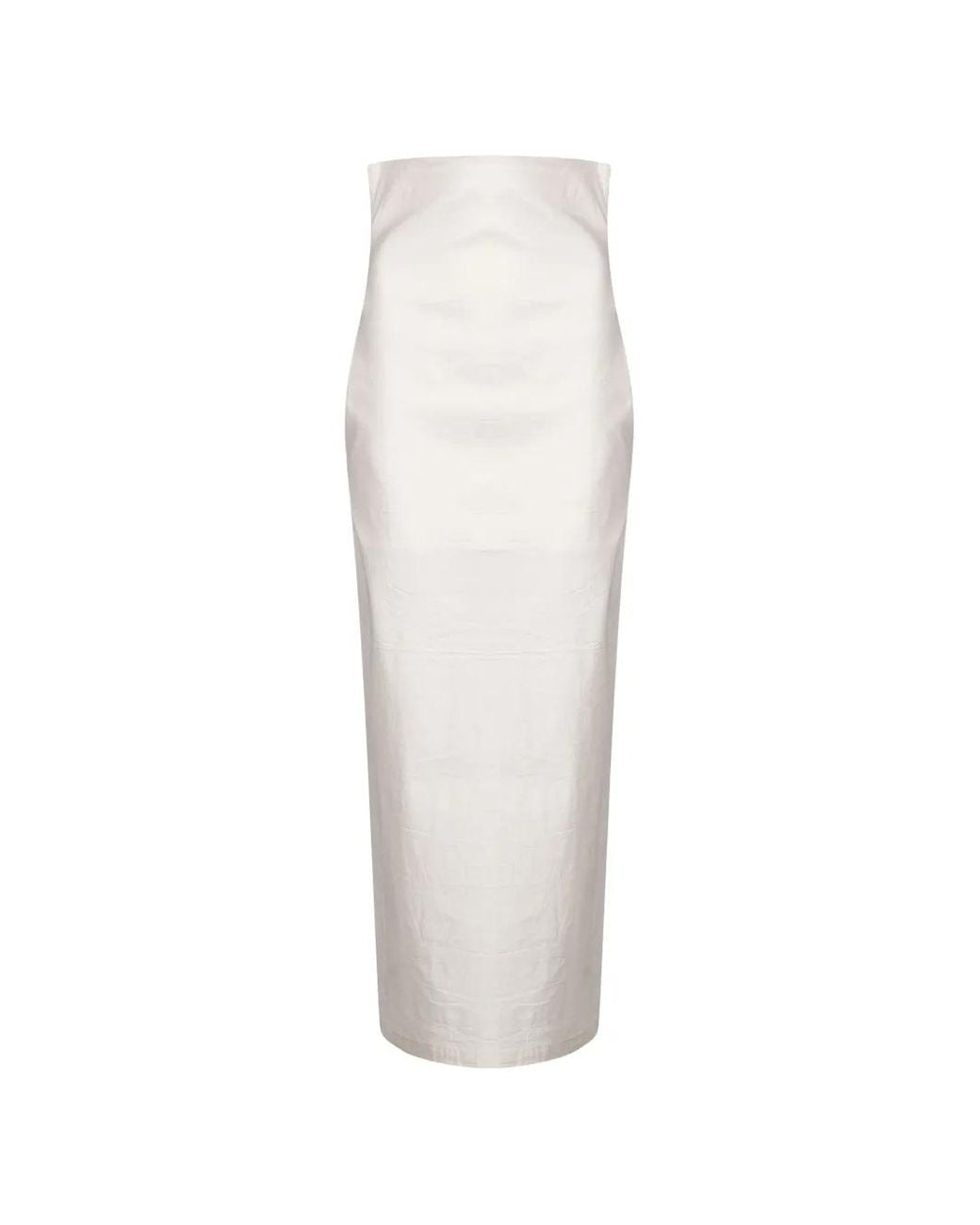 Issey Miyake White Allow Maxi Skirt